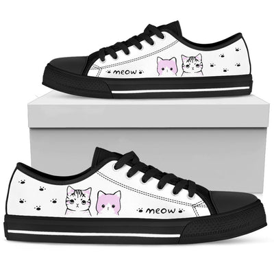 Pink Cat Meow - Low Tops