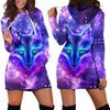 Galaxy Wolf - Hoodie Dress