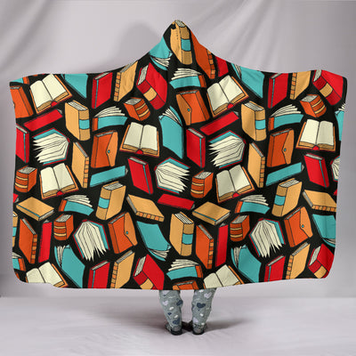 Book Lovers Pattern -  Hooded Blanket