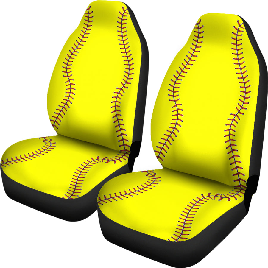 Softball - Car Seat Covers - (Set of 2)