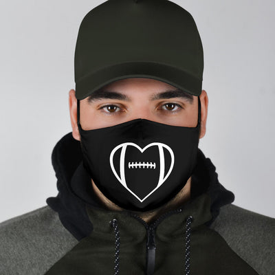 Heart Football - Face Mask