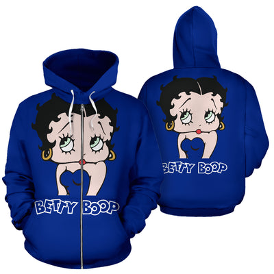 Blue Betty Boop - Zip-Up Hoodie