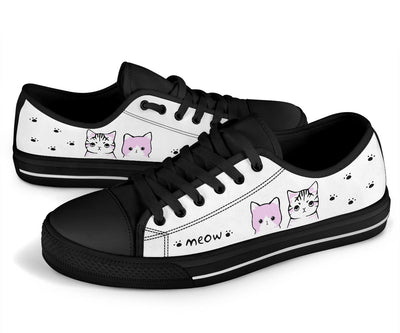 Pink Cat Meow - Low Tops