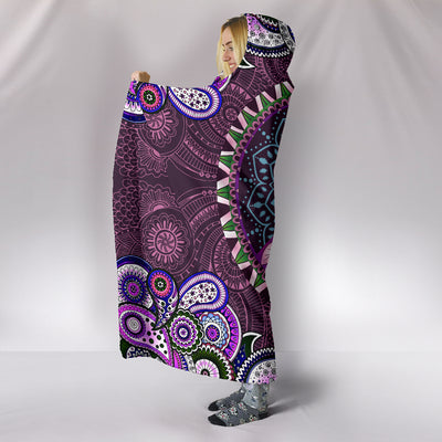 Purple Peace Mandala - Hooded Blanket