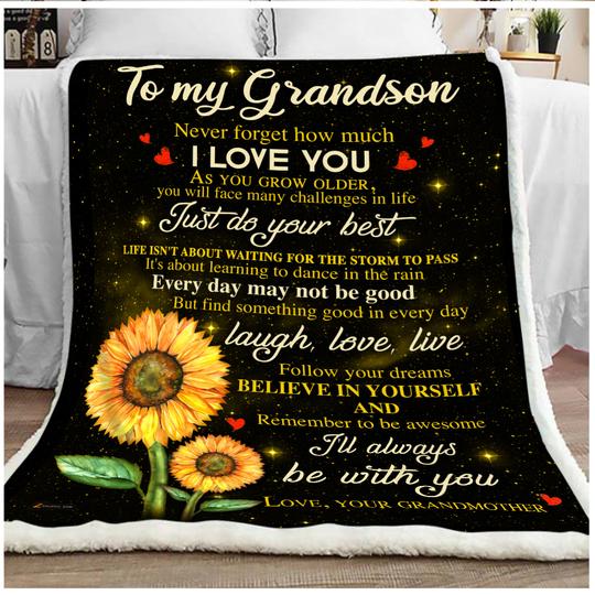 TO MY GRANDSON - I'LL ALWAYS BE WITH YOU - PREMIUM BLANKET