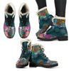 Colorful Mandala - Faux Fur Leather Boots