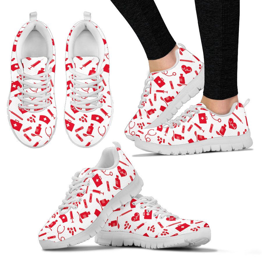 Nurse Pattern Women's Sneakers