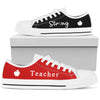Black & Red Teacher Strong - Low Tops