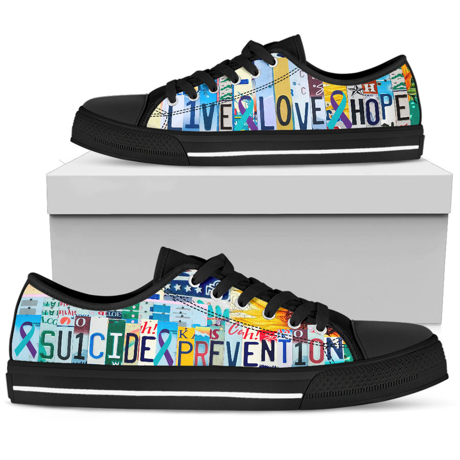 Suicide Prevention - Live Love Hope - Low Tops