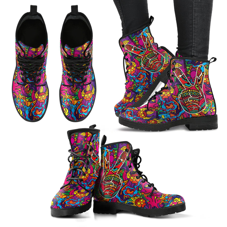 Hippie Peace Women's Leather Boots