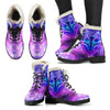 Galaxy Wolf - Faux Fur Leather Boots