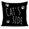 Cat's Side Black Pillow Cover