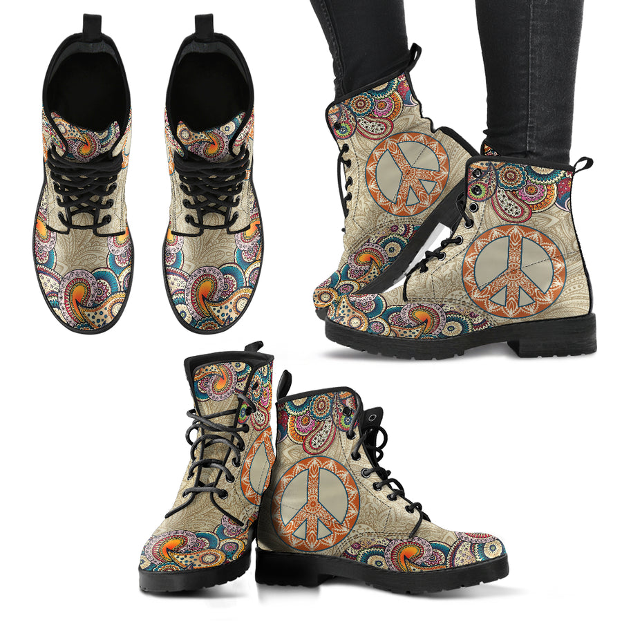 Mandala Peace Handcrafted Boots