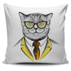 Cat with Glasses 2 Pillow Cover
