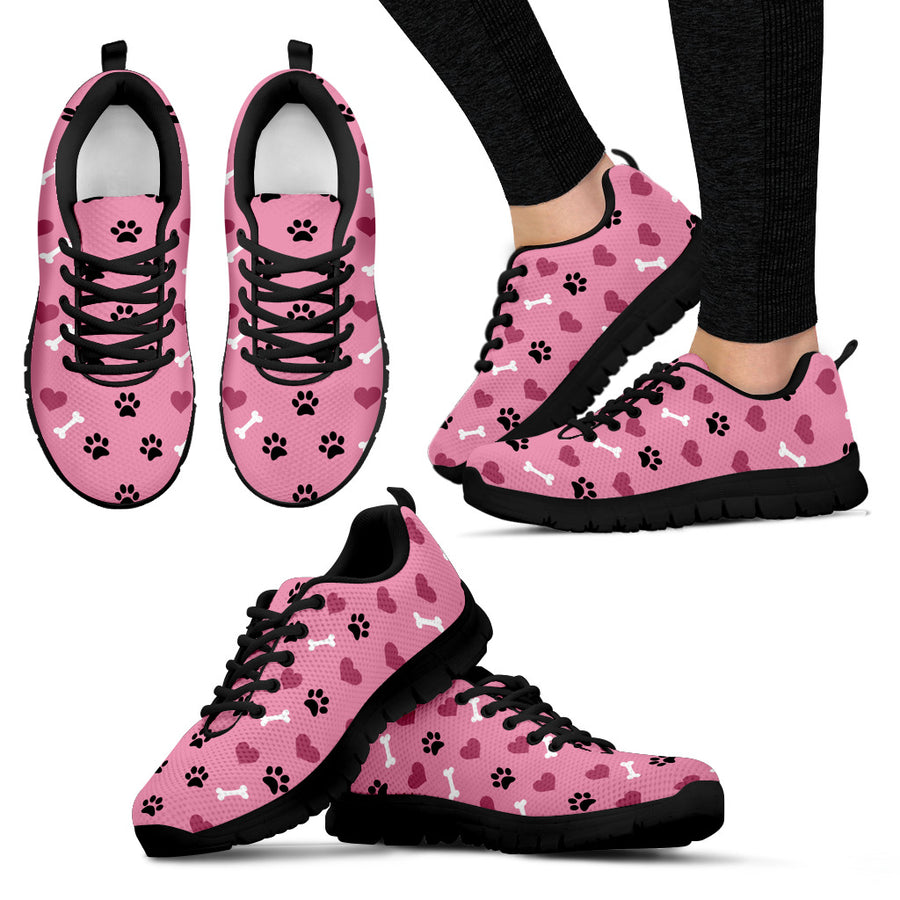Paw Prints (pink) - Sneakers