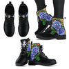 Purple Roses Women's Leather Boots