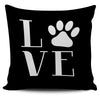 Love Dogs Black Pillow Cover