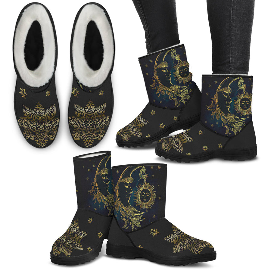 Sun & Moon Spiritual - Faux Fur Boots