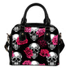 Pink Floral Skull - Handbag