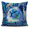 Blue Cat 2 Pillow Cover