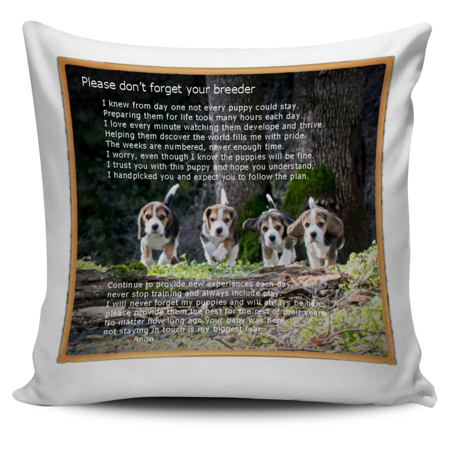 Beagle Breeder's Creed Pillow Cover