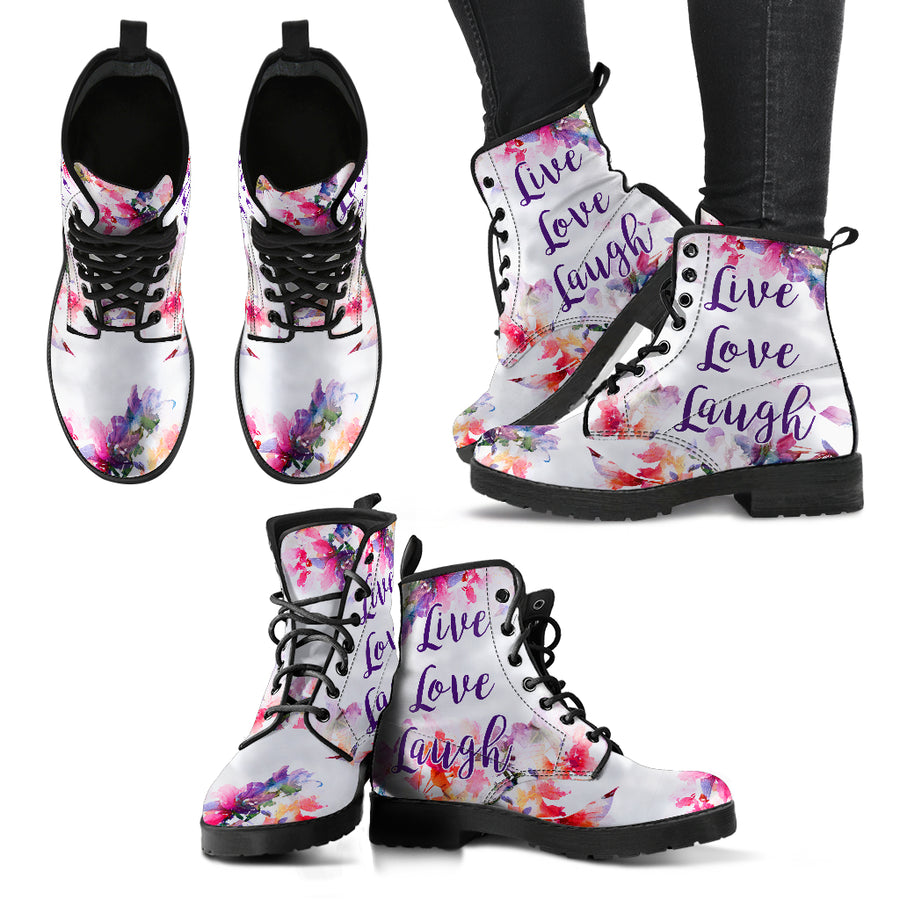 Live Love Laugh Women's Leather Boots