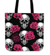 Pink Floral Skull - Tote Bag