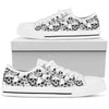 Black and White Skull Pattern - Low Tops