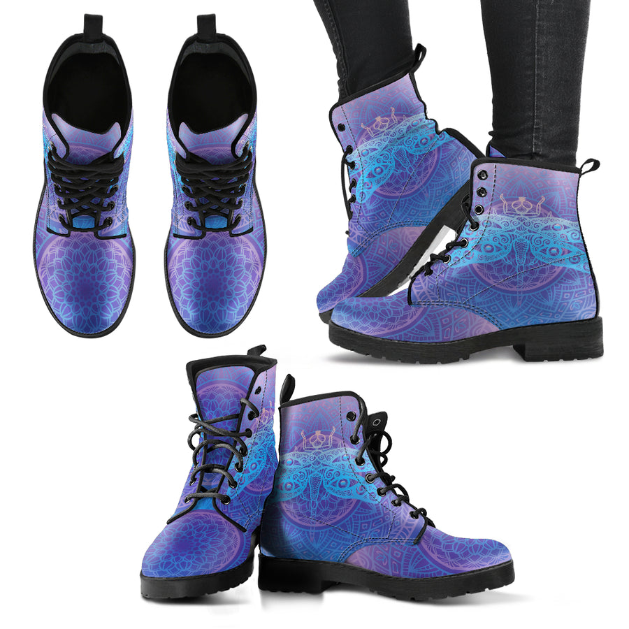 Dragonfly Mandala Women's Leather Boots