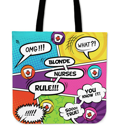 Blonde Nurses Rule - Linen Tote Bag