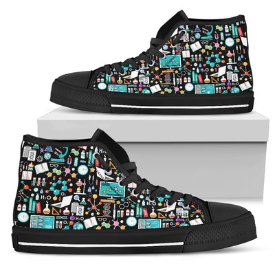 Science Pattern - High Tops