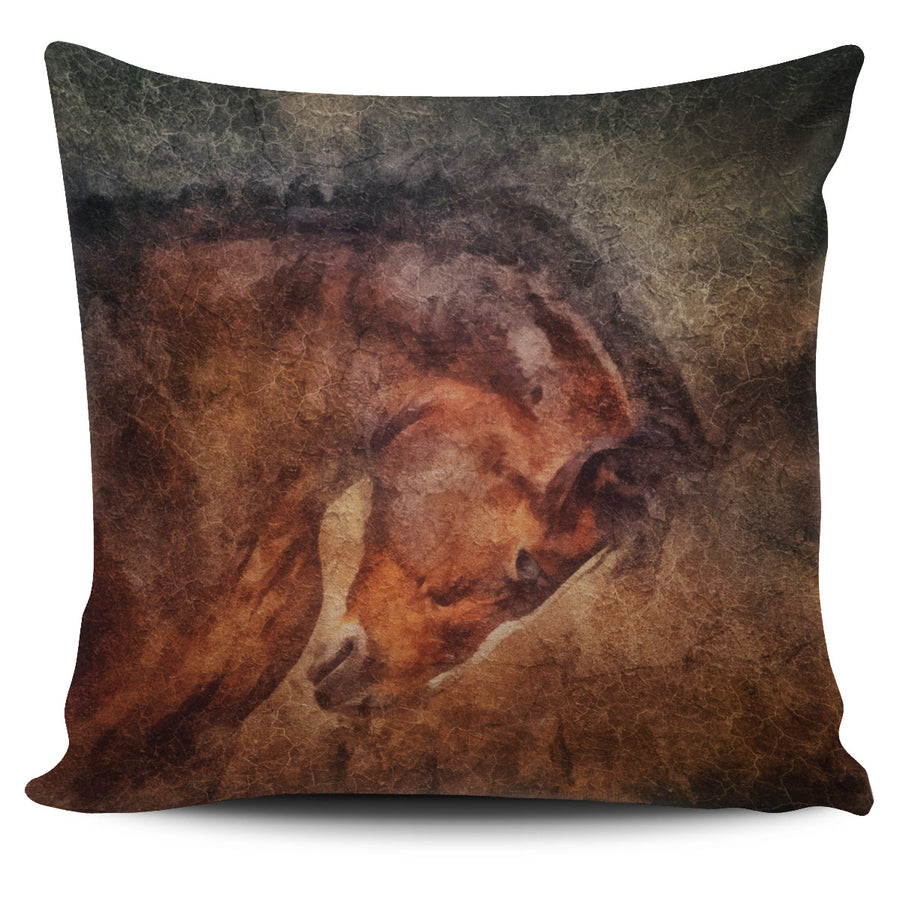 Bowing Horse Pillow Cover