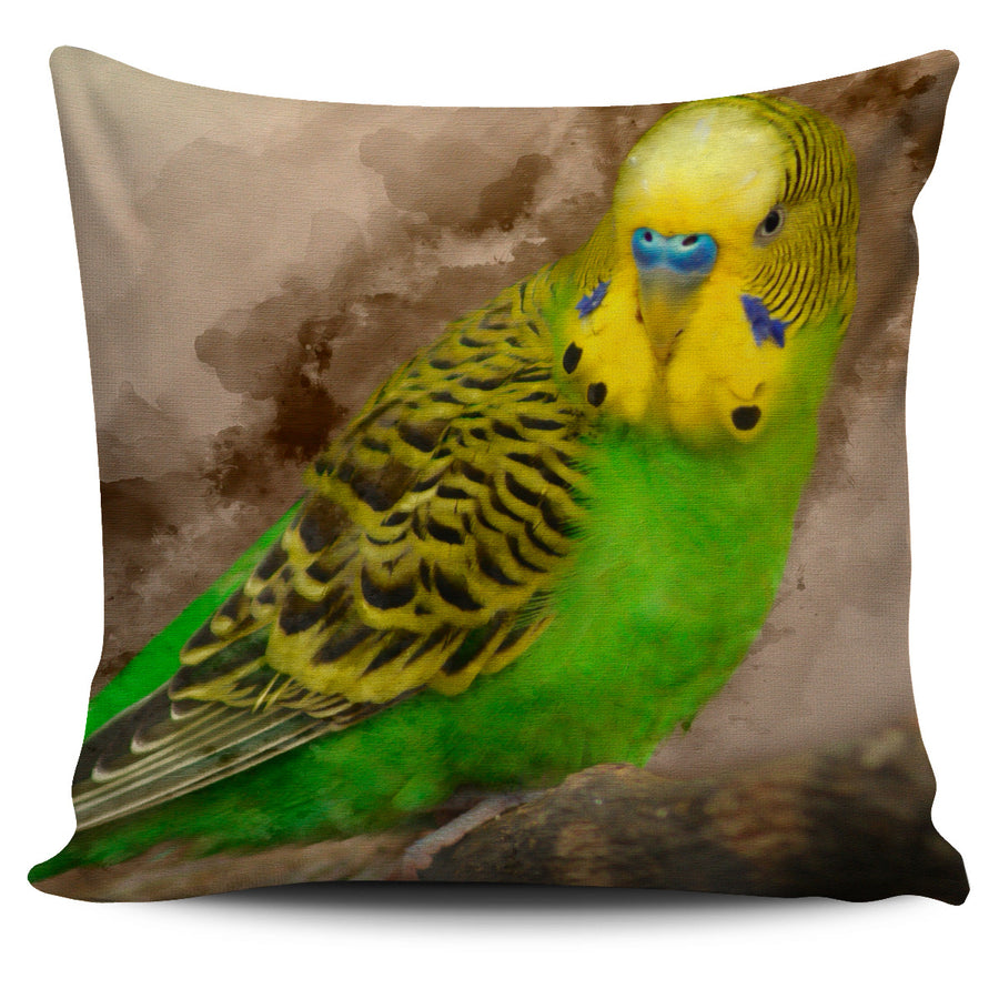 Green Parakeet Pillow Cover