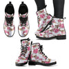 Skull With Pink Flowers - Boots