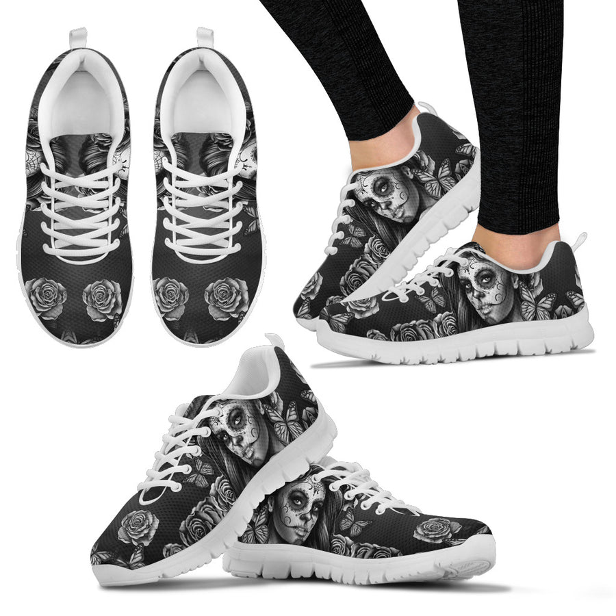 Calavera Sneakers Black And White