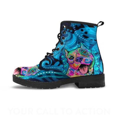 Turquoise Pit Bull - Boots