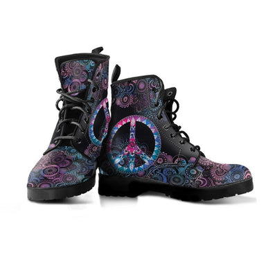 Purple Peace Mandala Boots