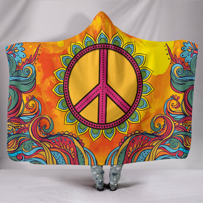 Hippie Peace - Hooded Blanket
