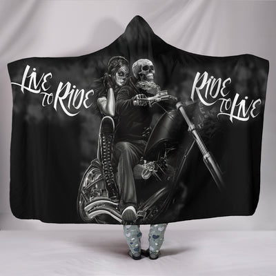Live to Ride - Ride to Live - Hooded Blanket