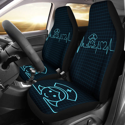 Nurse Heartbeat - Car Seat Cover (Set of 2)