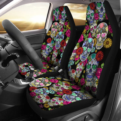 Sugar Skulls Car Seat Covers - (Set of 2)