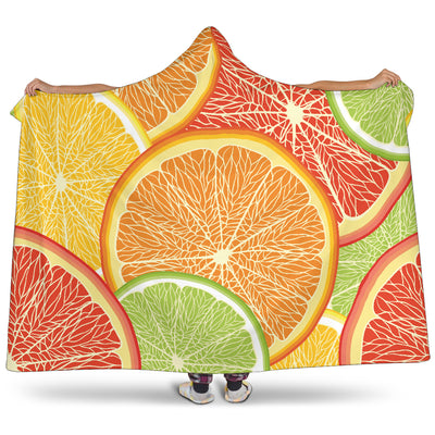 Citrus Slice - Hooded Blanket