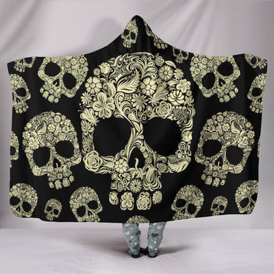 Sugar Skull Hooded Blanket
