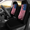 American Flag on Black - Car Seat Cover (Set of 2)