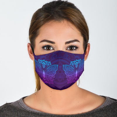 Purple Butterfly - Face Mask