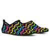 Rainbow Wavy Lined Aqua Shoes
