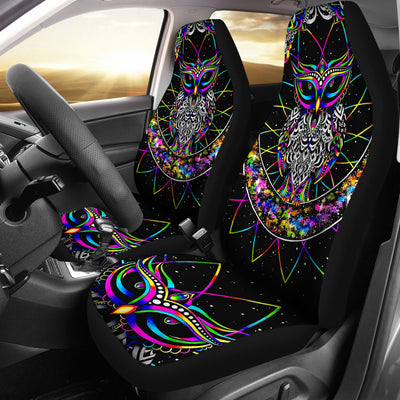 Colourful Owl - Car Seat Covers (Set of 2)