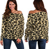 Leopard Pattern Off Shoulder Sweater