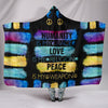 Humanity - Peace - Love - Hooded Blanket
