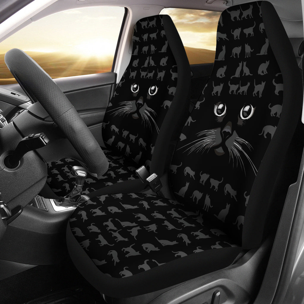 Black cat 2025 car seat covers